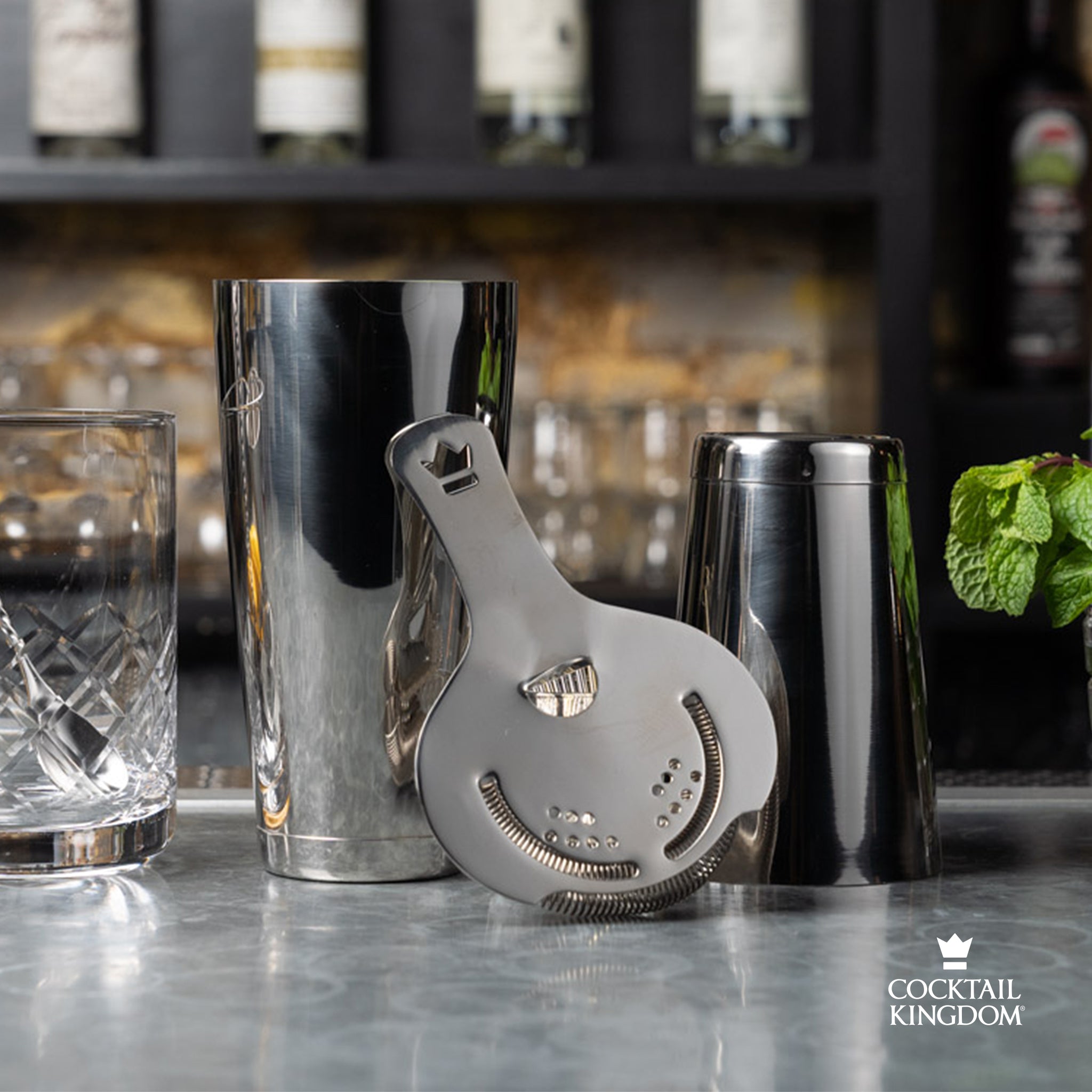 Set de deux shakers à cocktail lestés Koriko® - acier inoxydable