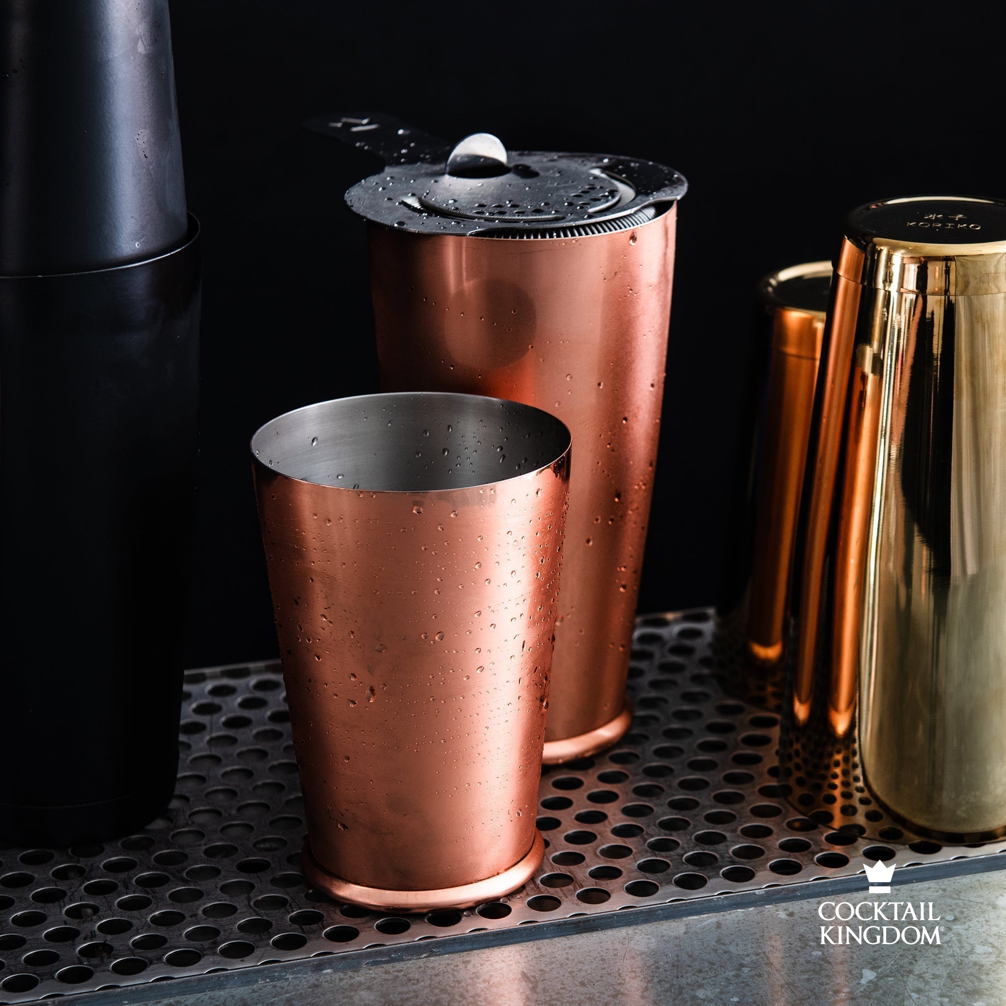 Lot de tins à shaker lestés Leopold® - plaqués cuivre