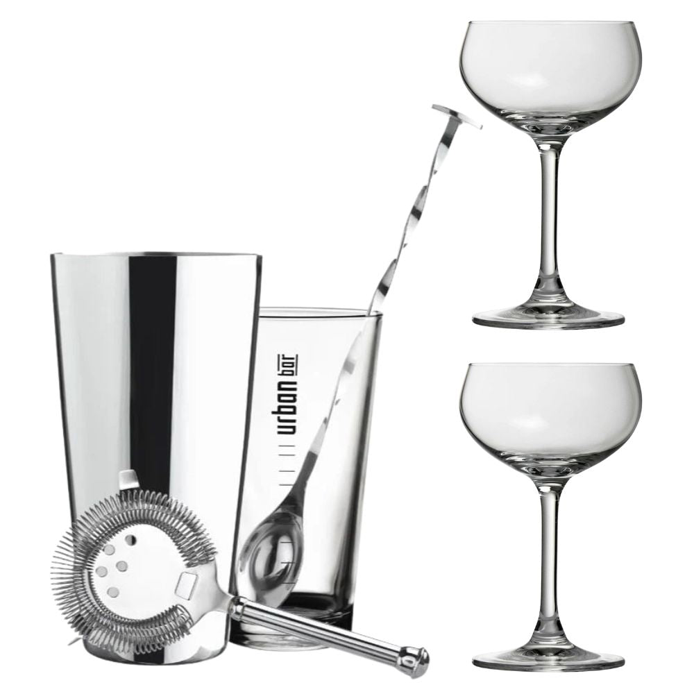 Cocktail-Set und Coupéglas