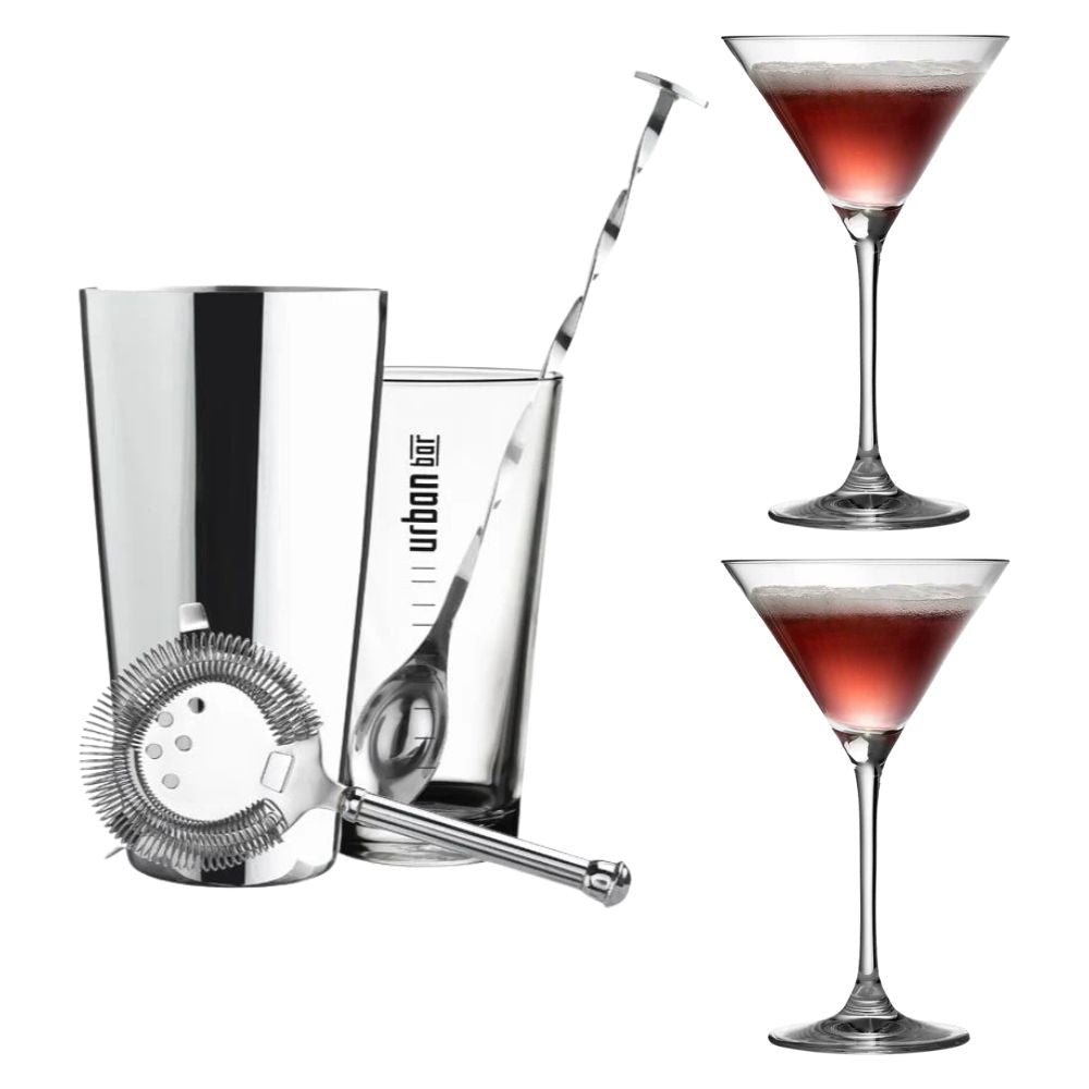 Cocktail-Set und Martini-Gläser-Set