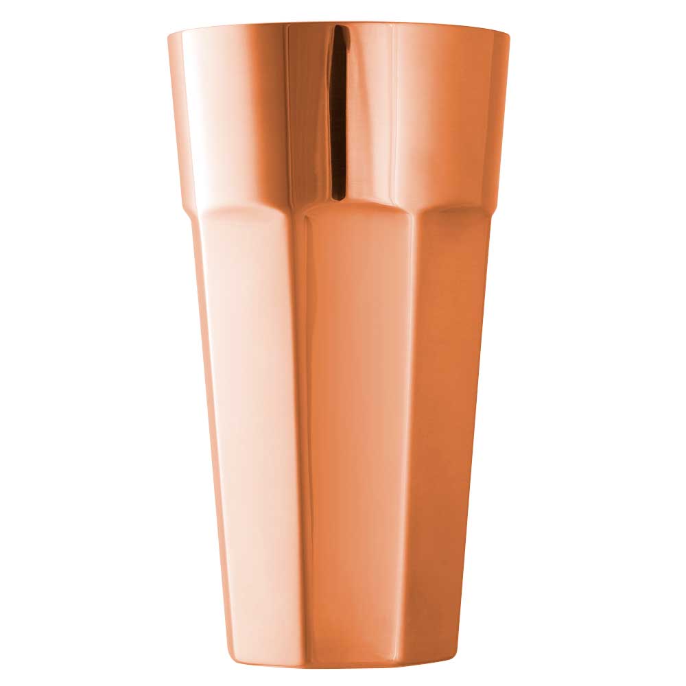 Shaker Boston octogonal en cuivre, gobelet 70cl