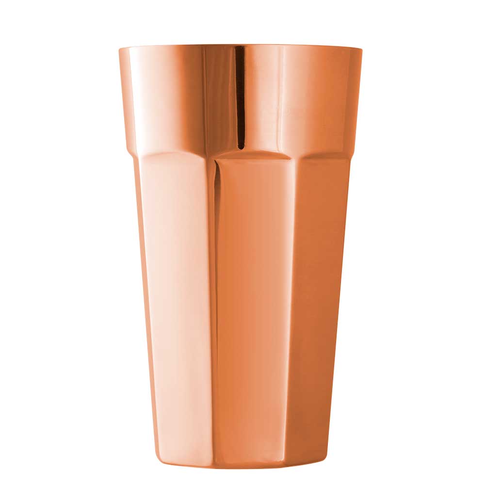 Gobelet shaker octogonal en cuivre 50cl