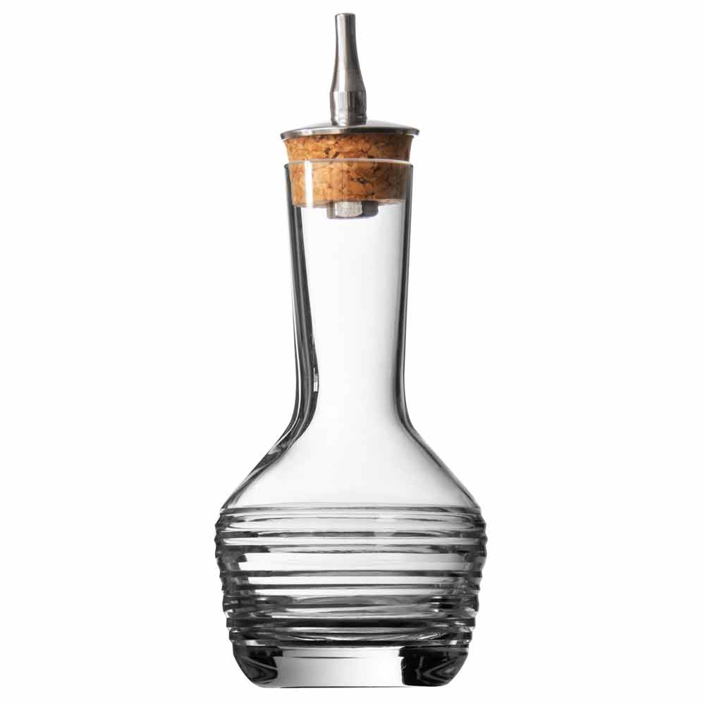Bouteille à bitters en cristal faite main, coupe horizontale 9 cl