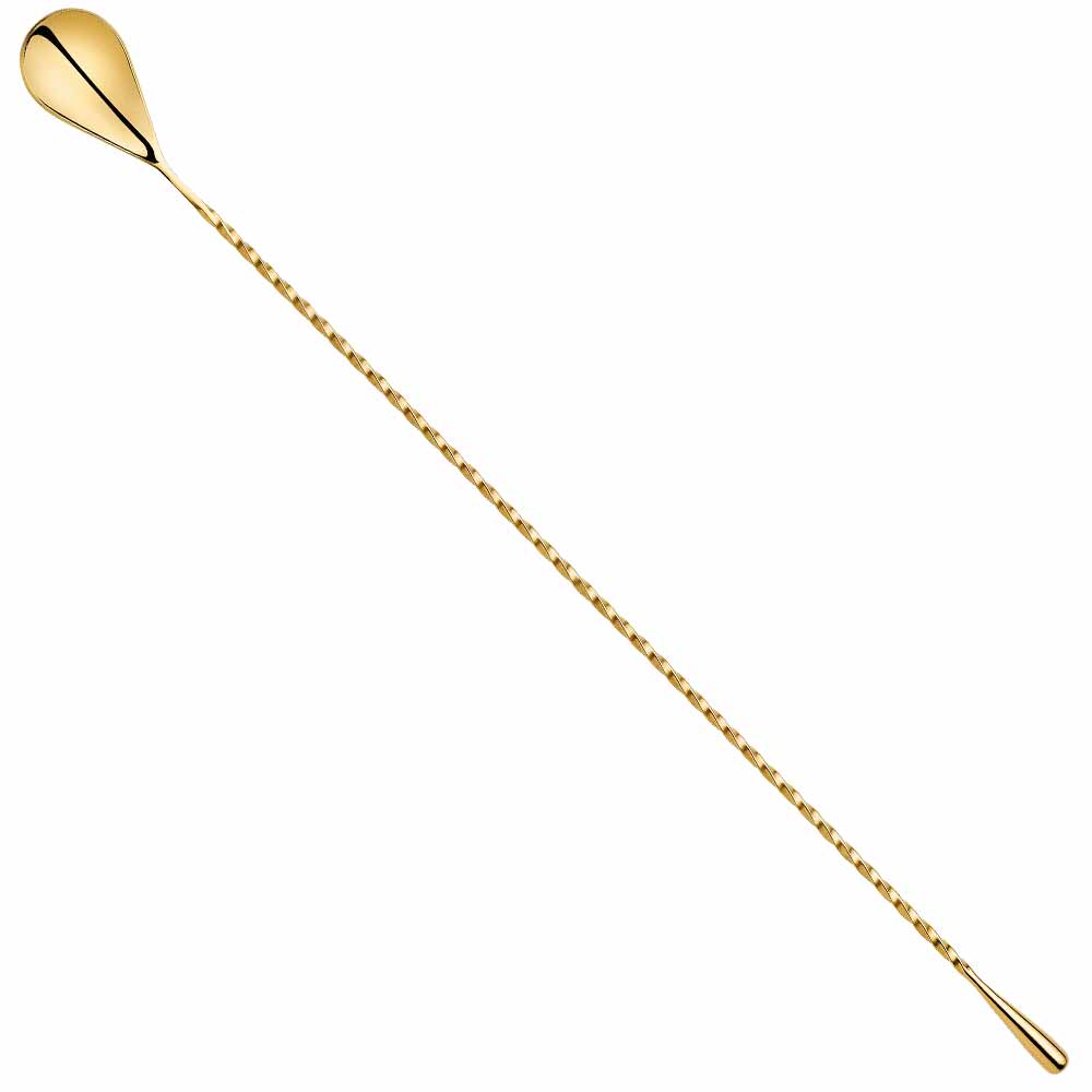 Cuillère de bar dorée Drop 40 cm