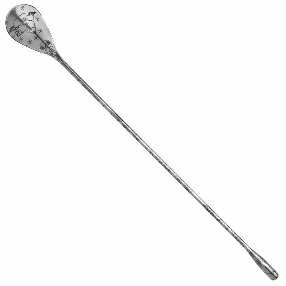 Cuillère de bar en acier inoxydable Tiki Cocktail 30 cm