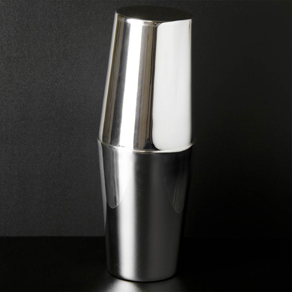 Shaker Boston à cocktail Classico grand modèle plaqué argent 1.5 Pint