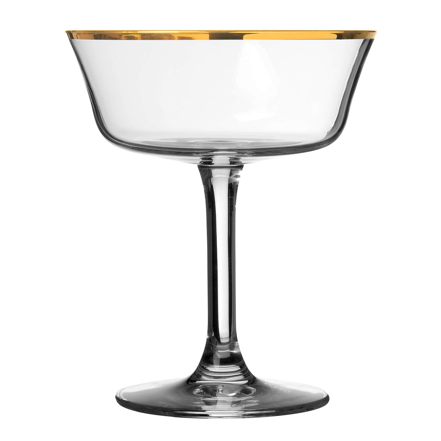 Copa de champán Fizzio con borde dorado, 26 cl