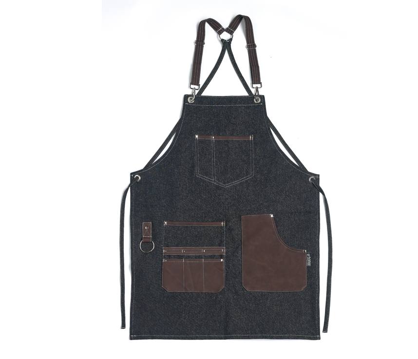 Tablier 100 % en denim avec détails en cuir III