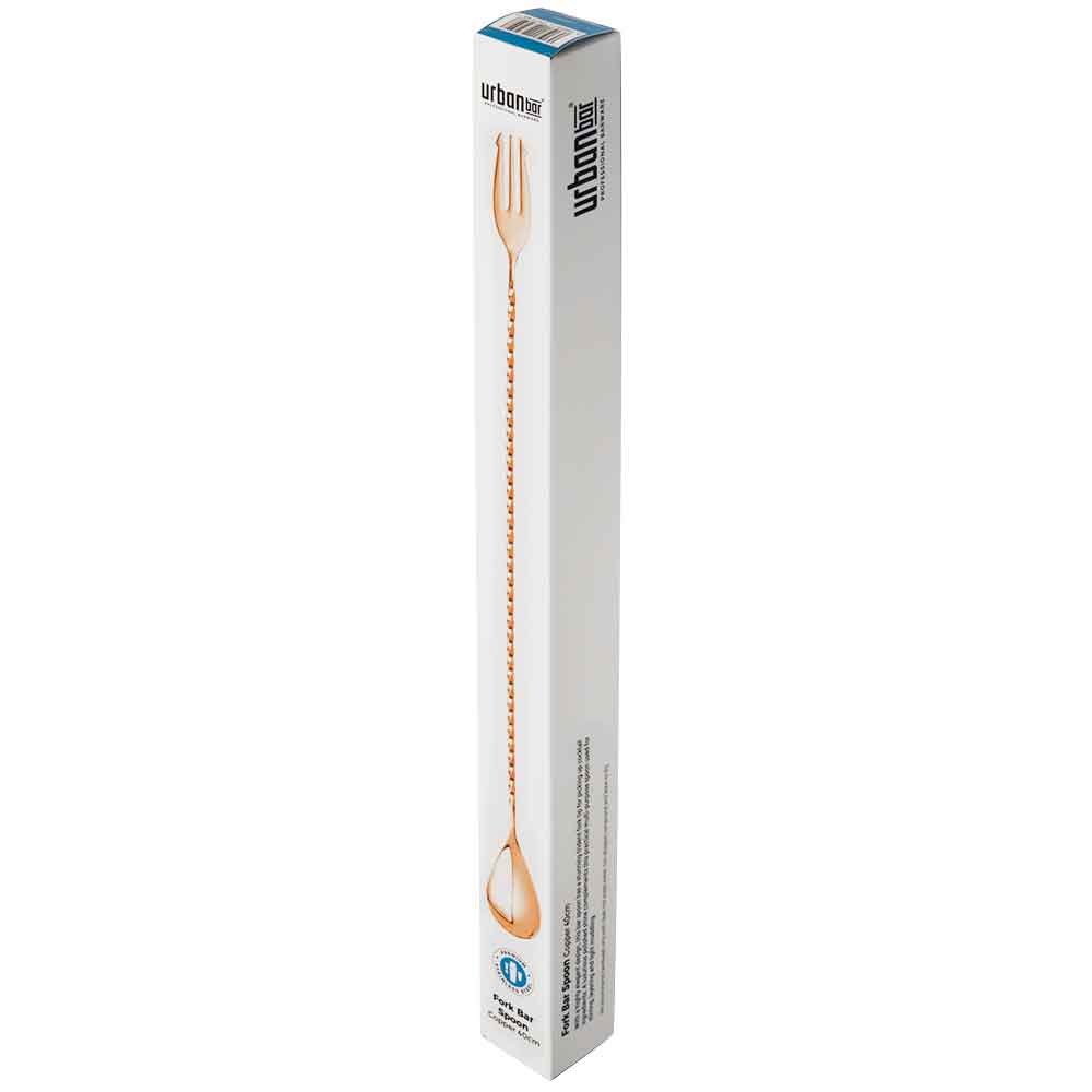 Cuillère de bar trident en cuivre 40 cm