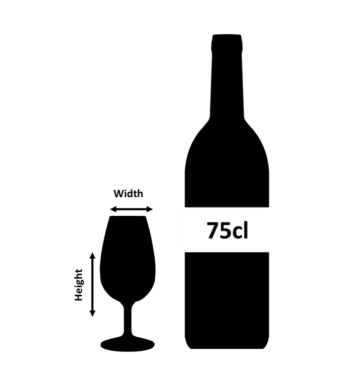 Verre de dégustation de whisky Distillery à l’aveugle, bleu cobalt 14 cl