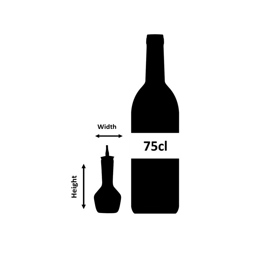 Bouteille de bitters en cristal faite main 9 cl
