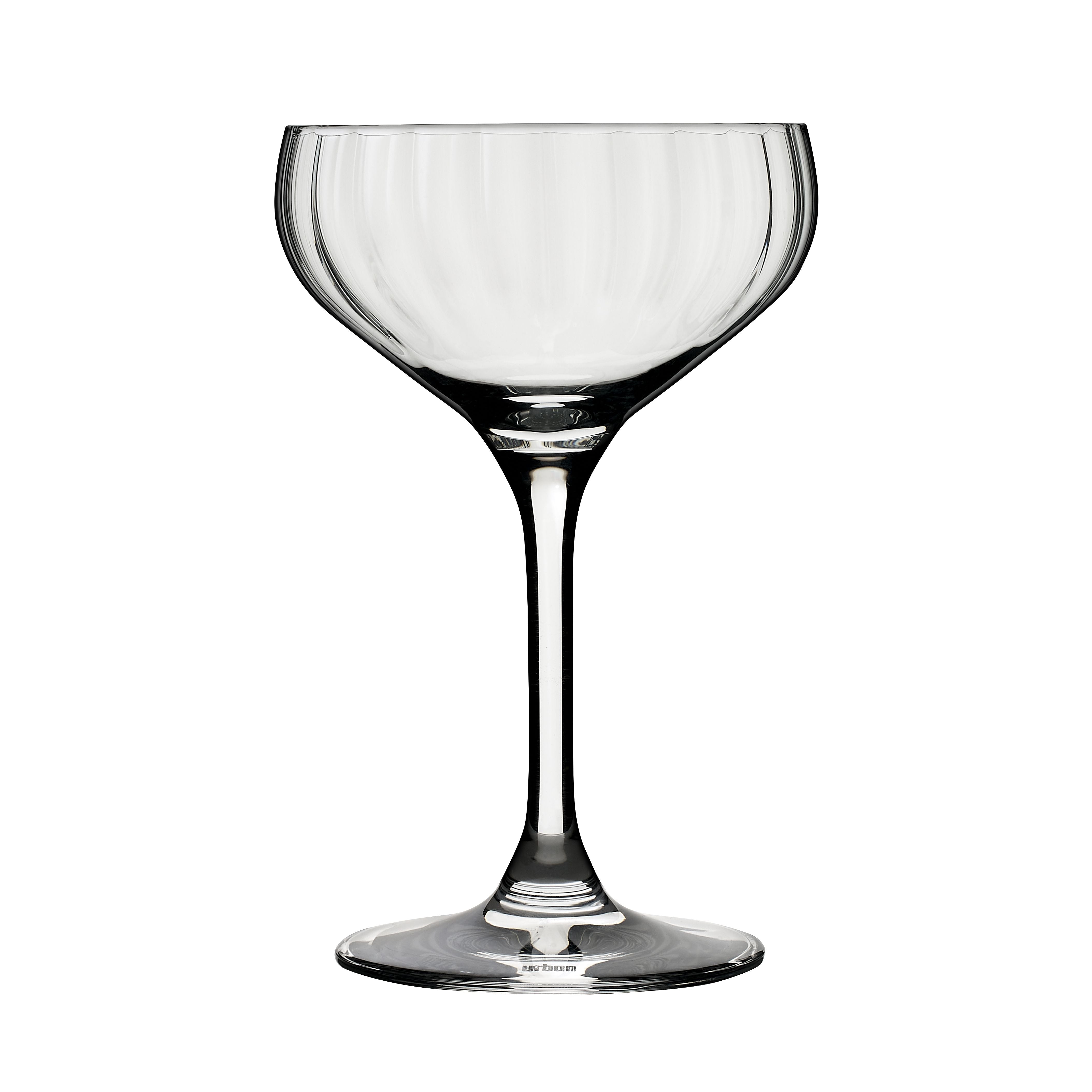 Verre coupette à champagne rétro à motif optique 15cl