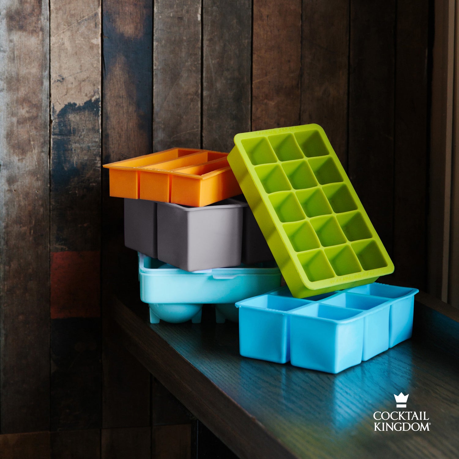 2in Square Ice Cube Tray - Blue