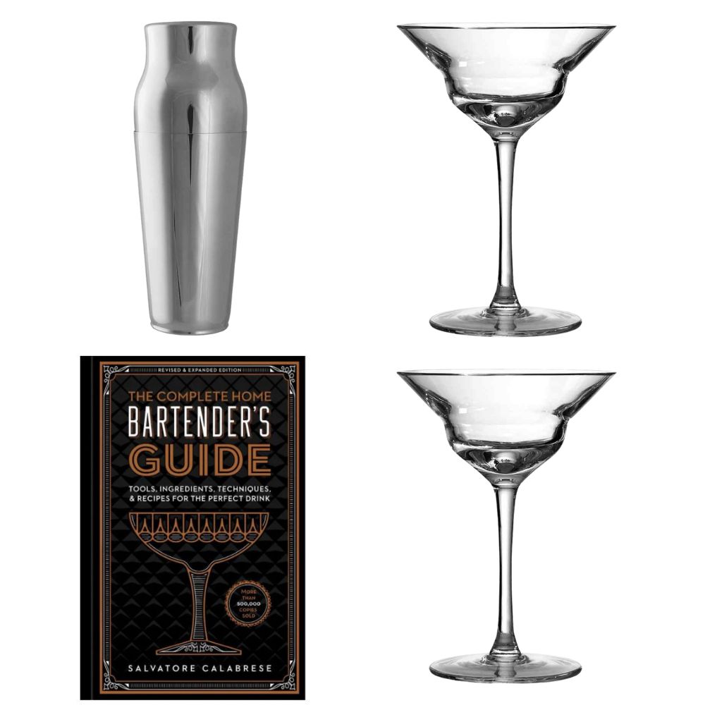 Calabrese Inspired Cocktail Set with Home Bartender Guide