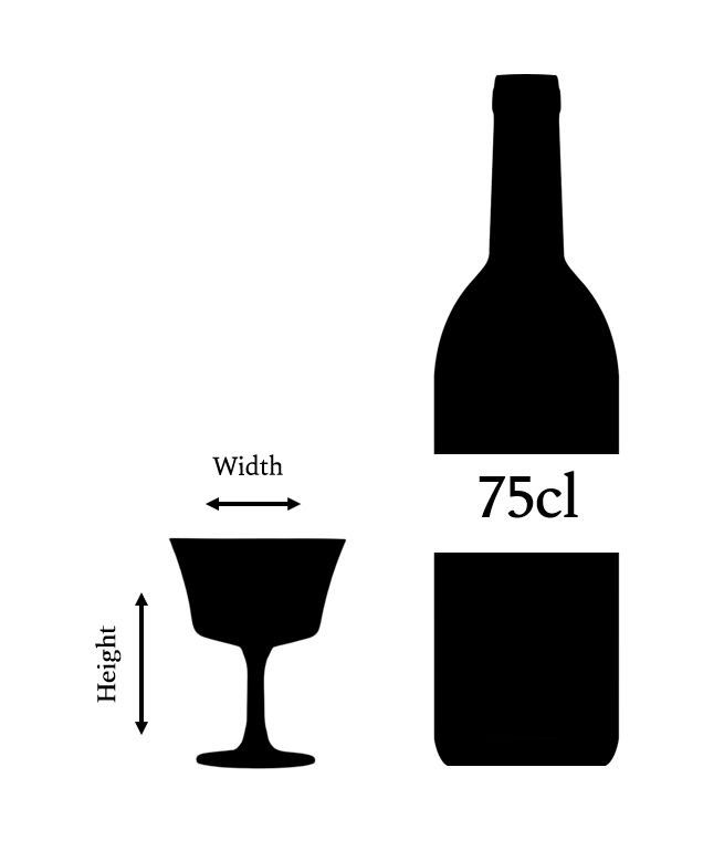 Coupe à champagne cocktail noire 20cl Oro Nero Fizz
