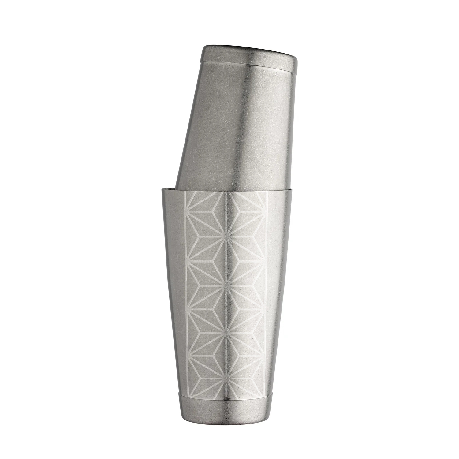 Shaker à cocktail géométrique tin-on-tin