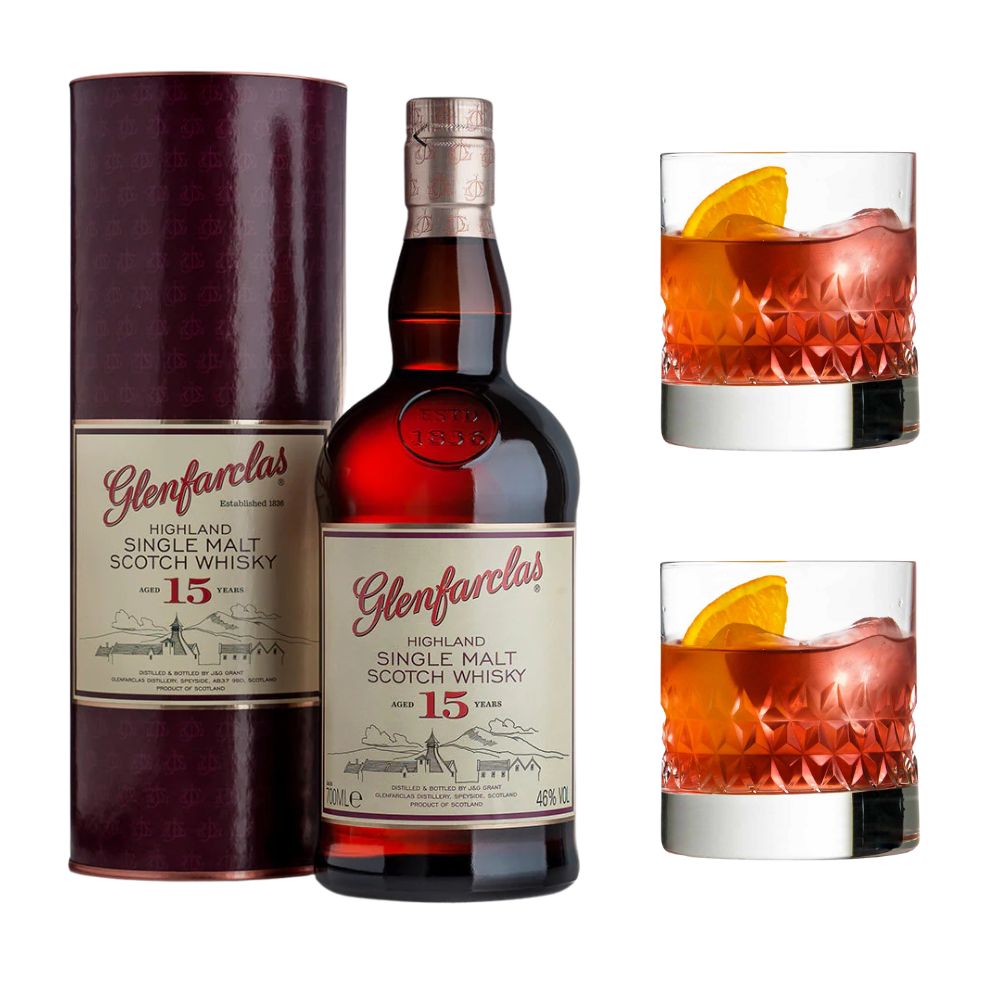 Glenfarclas 15 Year Old Two Glass Bundle Pack