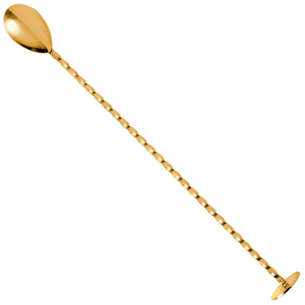 Cuillère de bar classique dorée 27cm