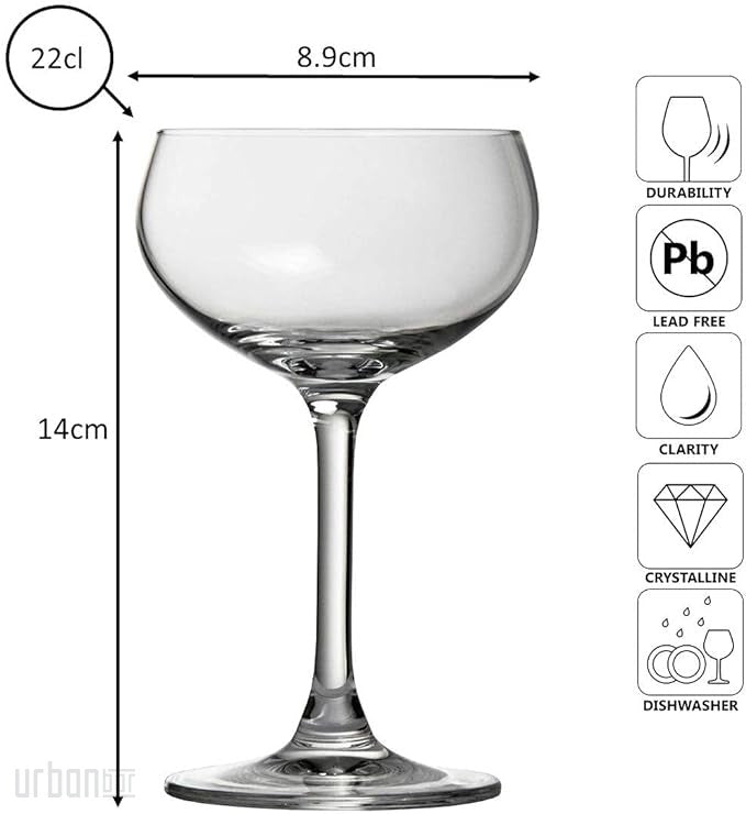 Retro Champagne Glass Coupe 21cl- Box 4