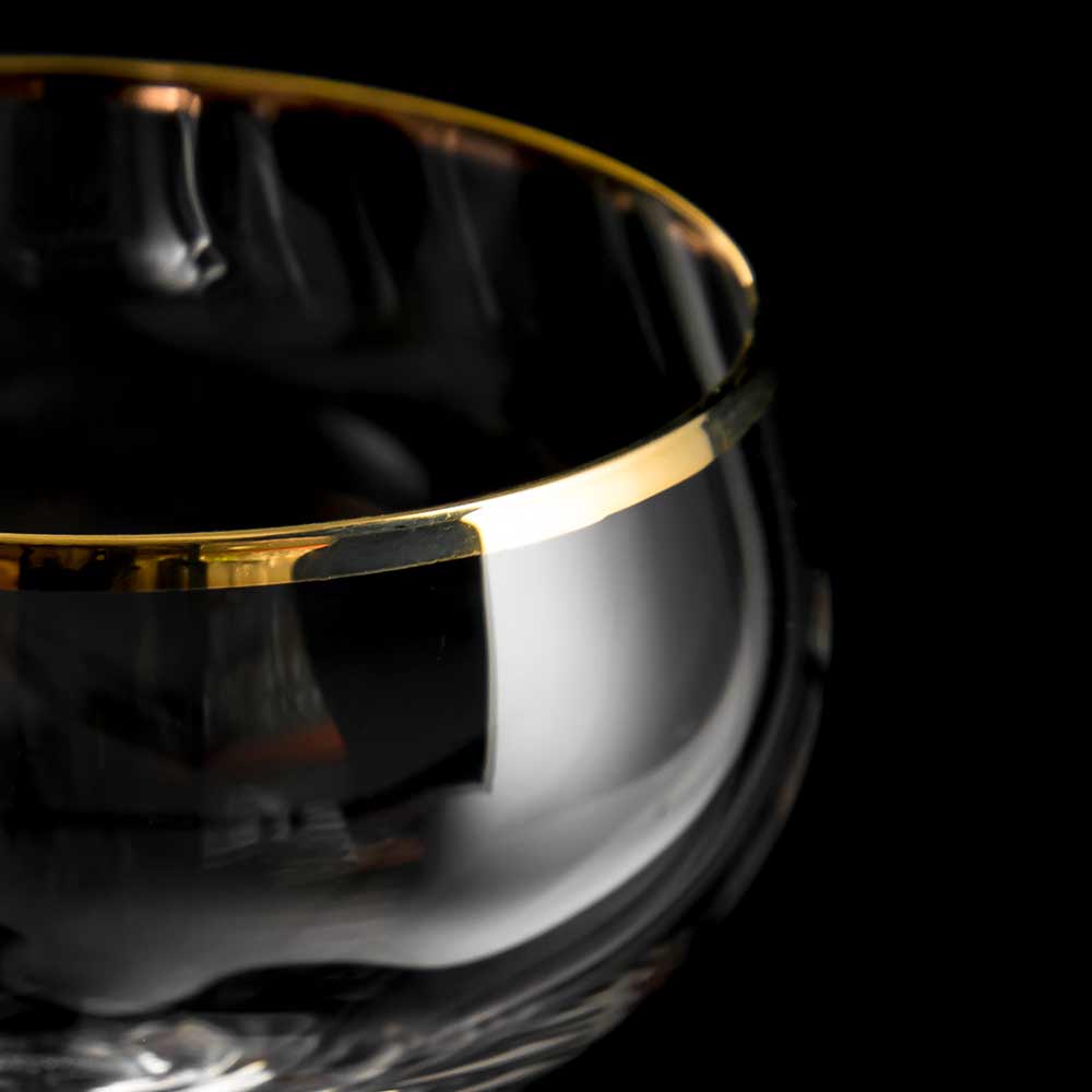 Calice coupé da champagne con bordo dorato 21 cl - confezione da 4