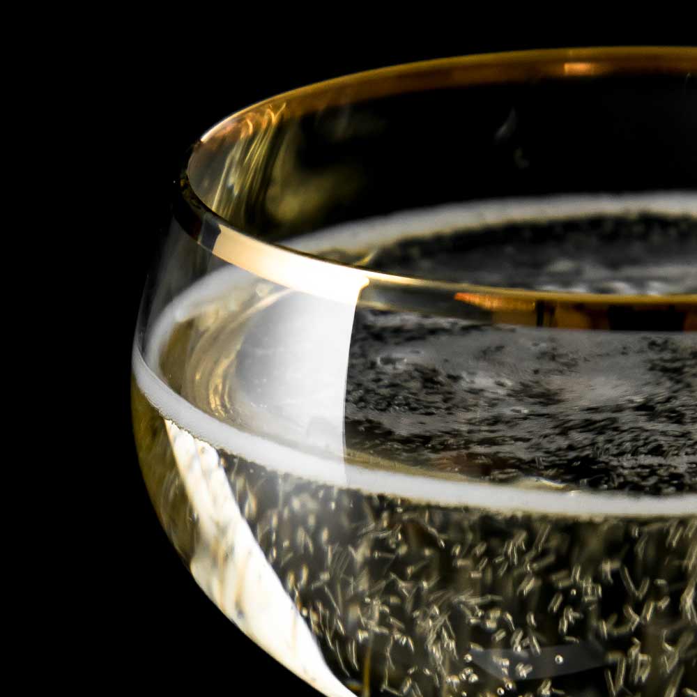 Calice coupé da champagne con bordo dorato 21 cl - confezione da 4