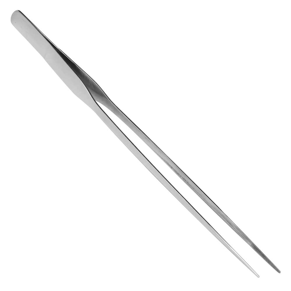Garnierpinzette aus Edelstahl, lang, präzise, 27 cm