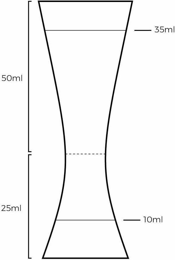Tiki Aero® Doseur en acier inoxydable 25ml/50ml
