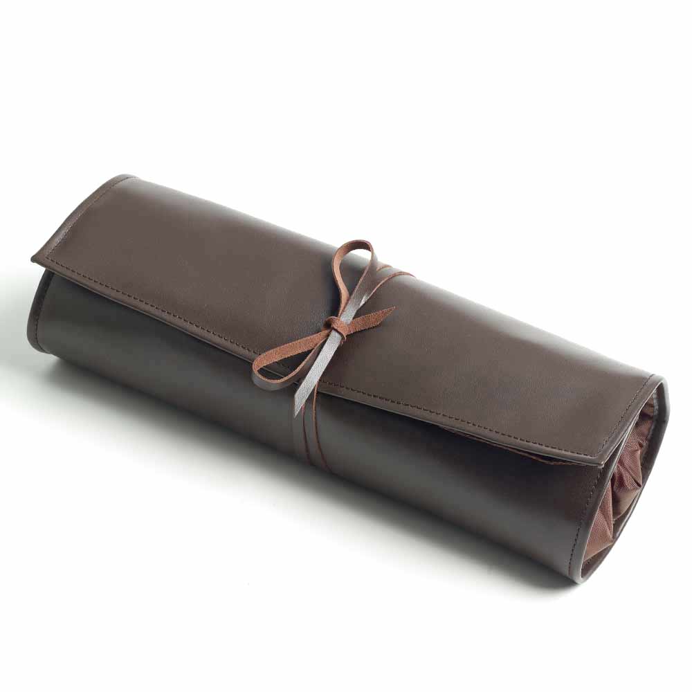 Leather Bartenders Roll Kit Bag for Cocktail Tools