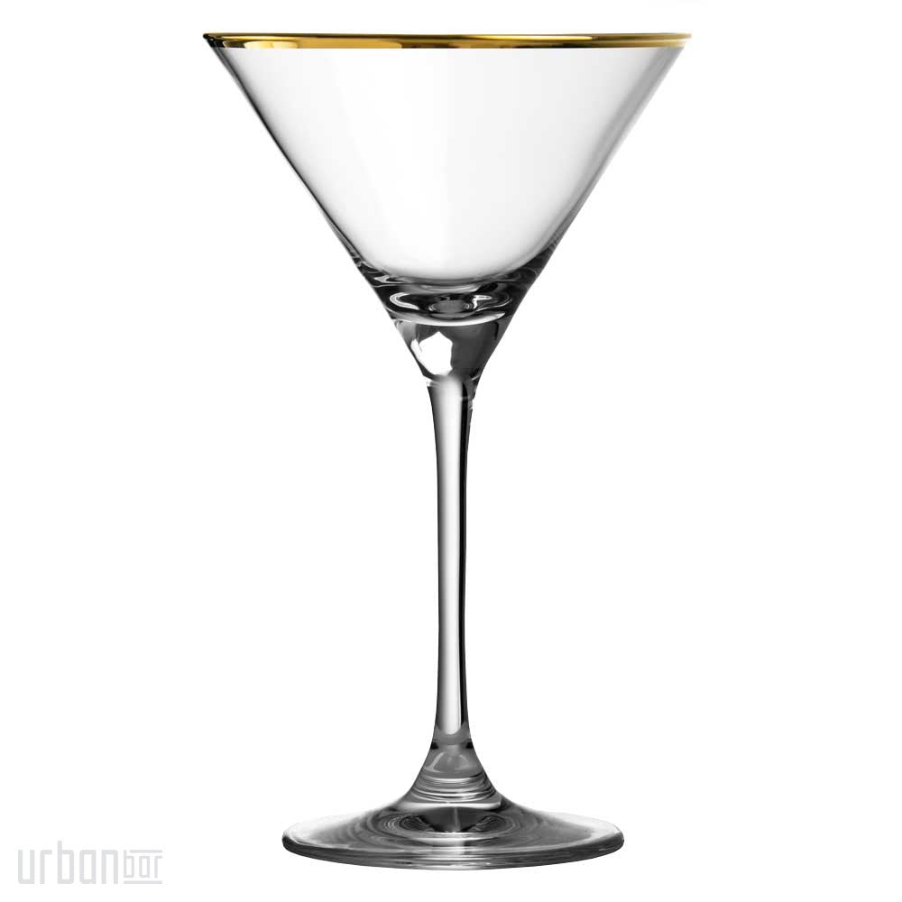 Verdot Gold Rim Martini Glass 21cl- Box 6