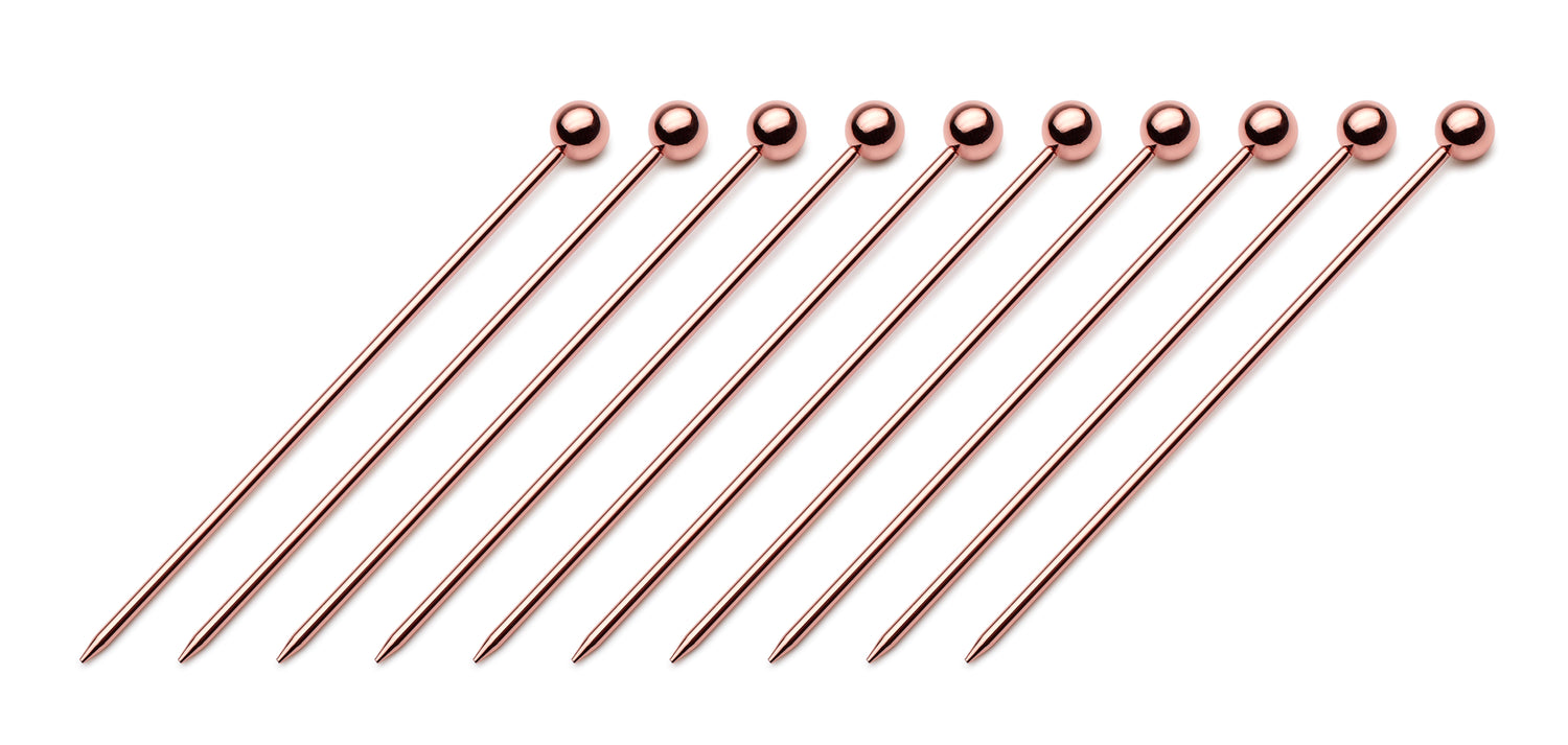 Copper Cocktail Pick Set of 10