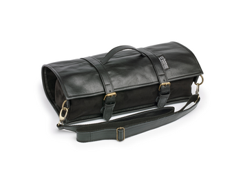 Leather Tool Bag Roll Up Black