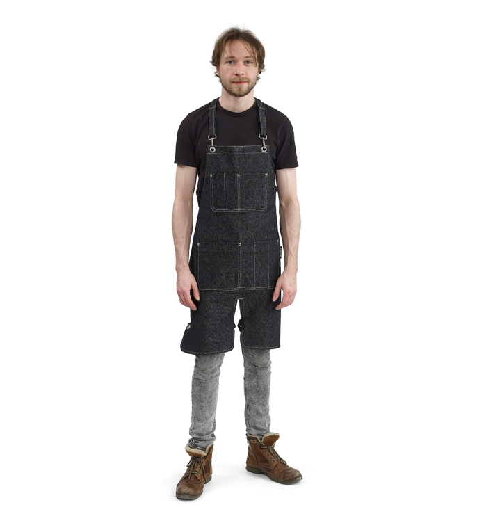 100% Denim Apron with Kangaroo Pocket