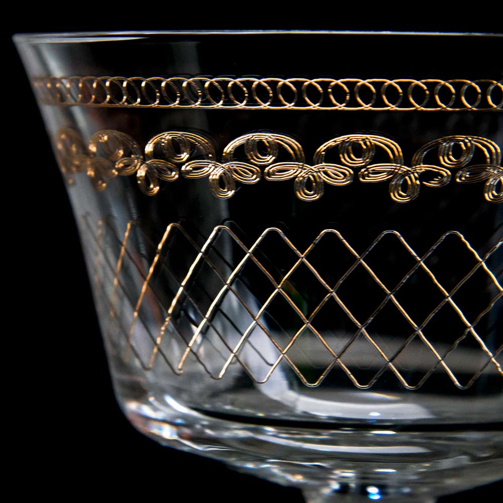 1910 Fizz Gold Cocktail Glass Coupe 20cl