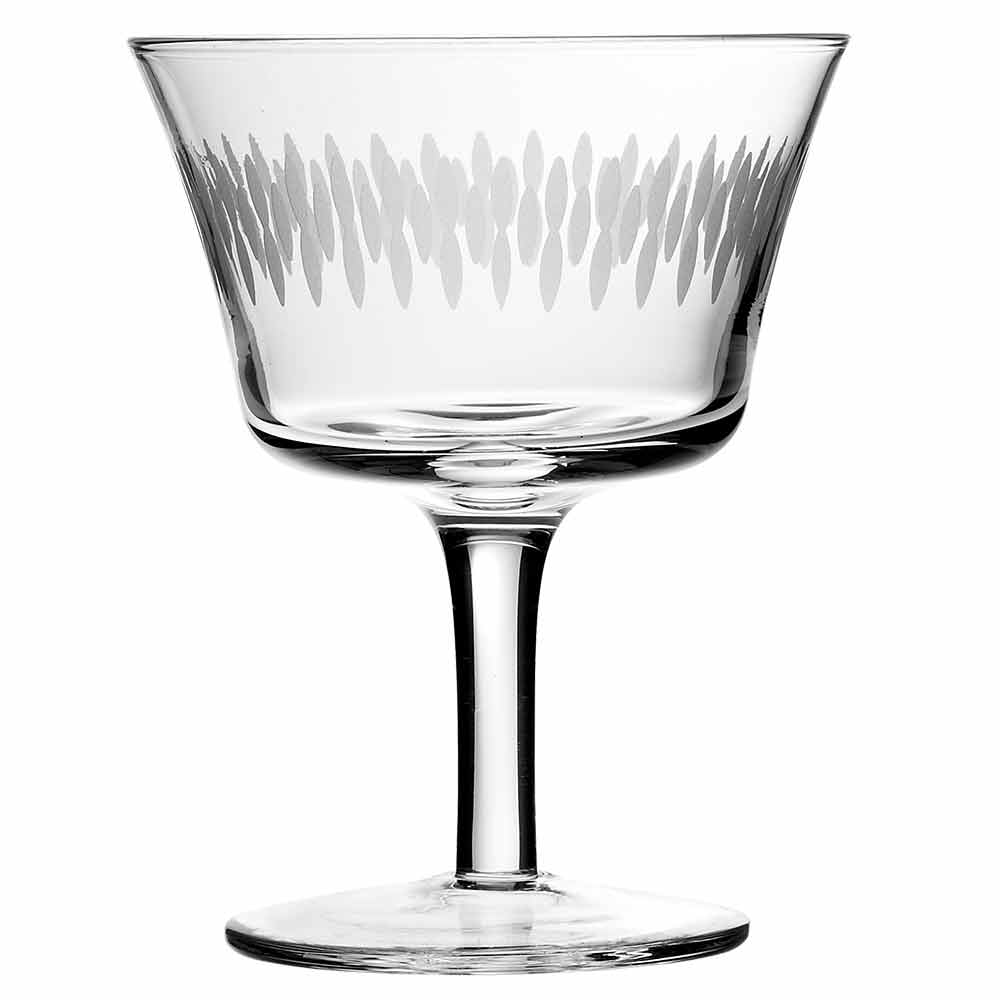 Verre à cocktail gravé Crystal Retro Fizz 20cl