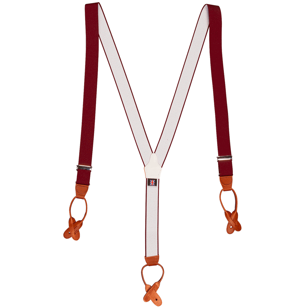 Burgundy Elastic Bartender Braces