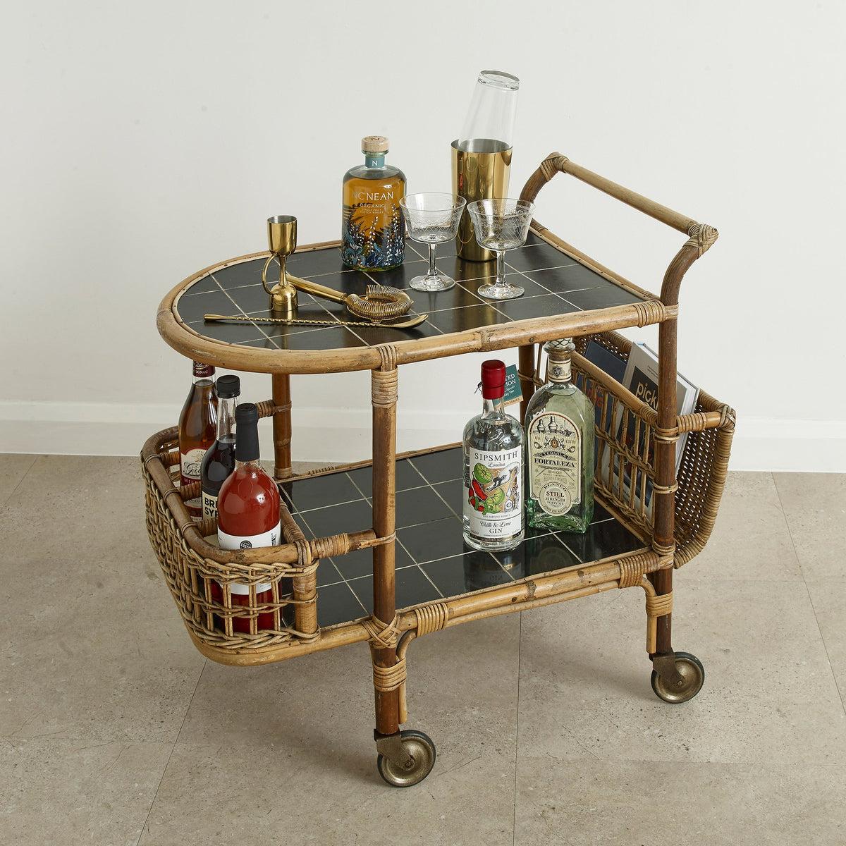 Vintage Bamboo Tiki Drinks Trolley – Urban Bar